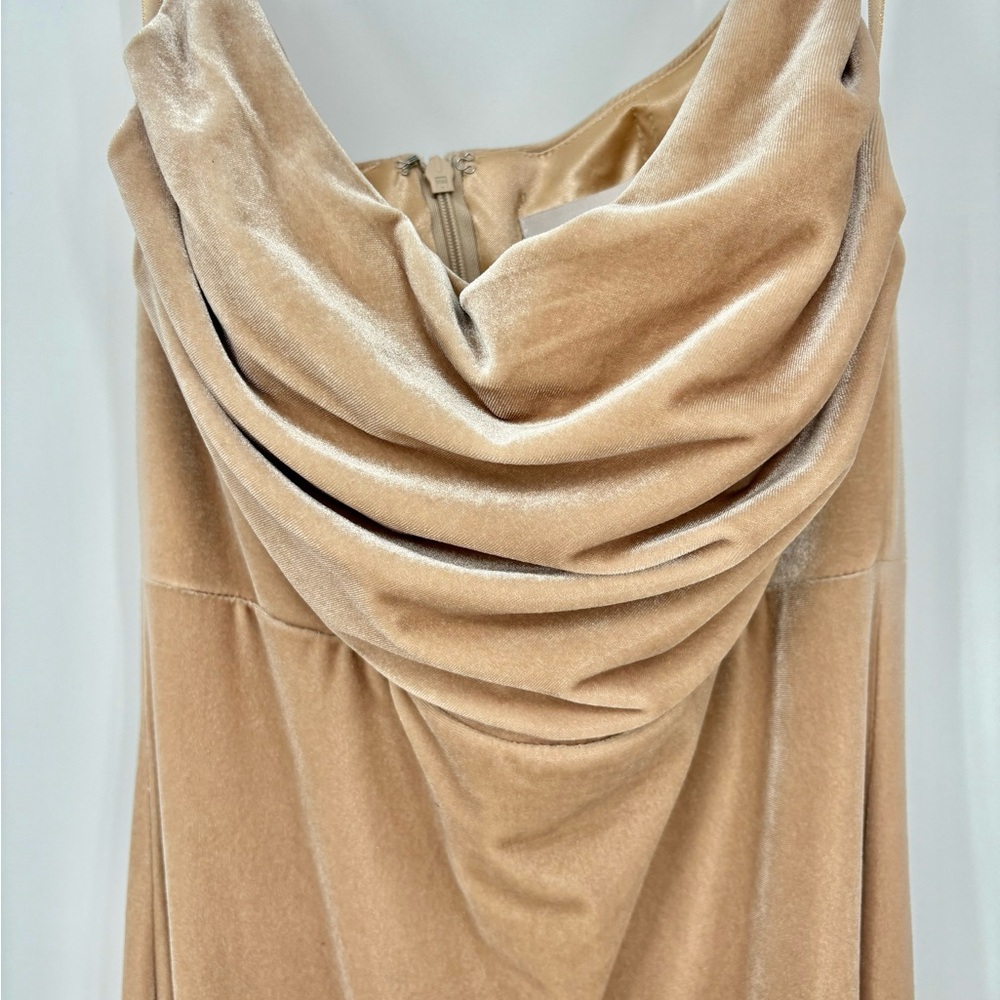 Revelry Skye Velvet Bridesmaid Dress Champagne Gold - Picture 9 of 11